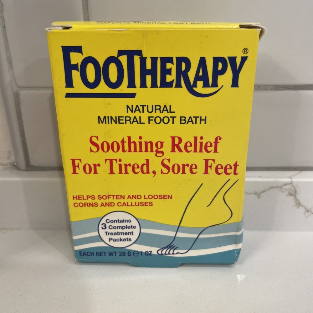 Footherapy Mineral Foot Bath 3 Packs Soothing Relief Sore Tired Feet Callus New